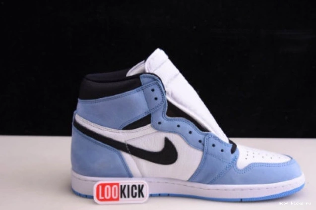 1 HIGH AIR WHITE BLACK UNIVERSITY RETRO BLUE 555088-134 JORDAN 0729